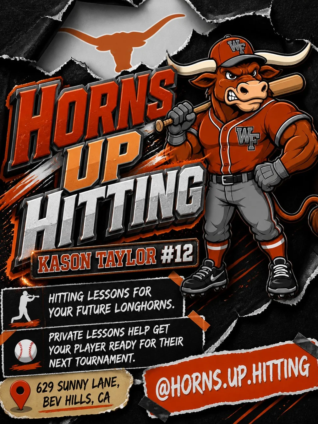 AI-generated camp and clinic flyer with session details