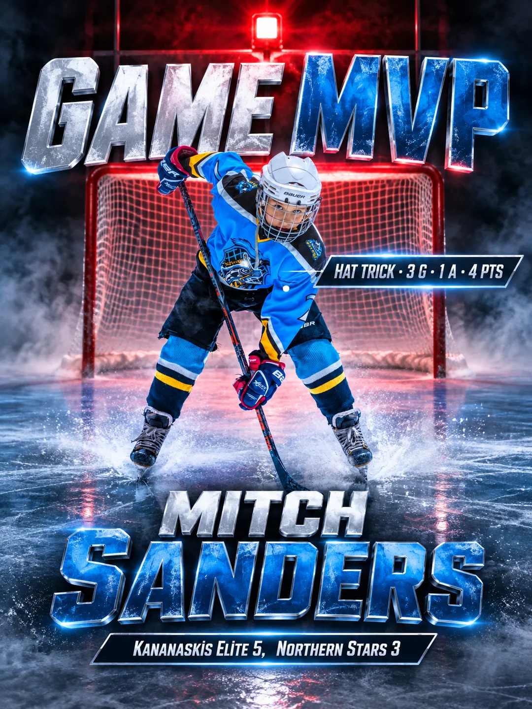 Hockey Player of the Game Graphics example