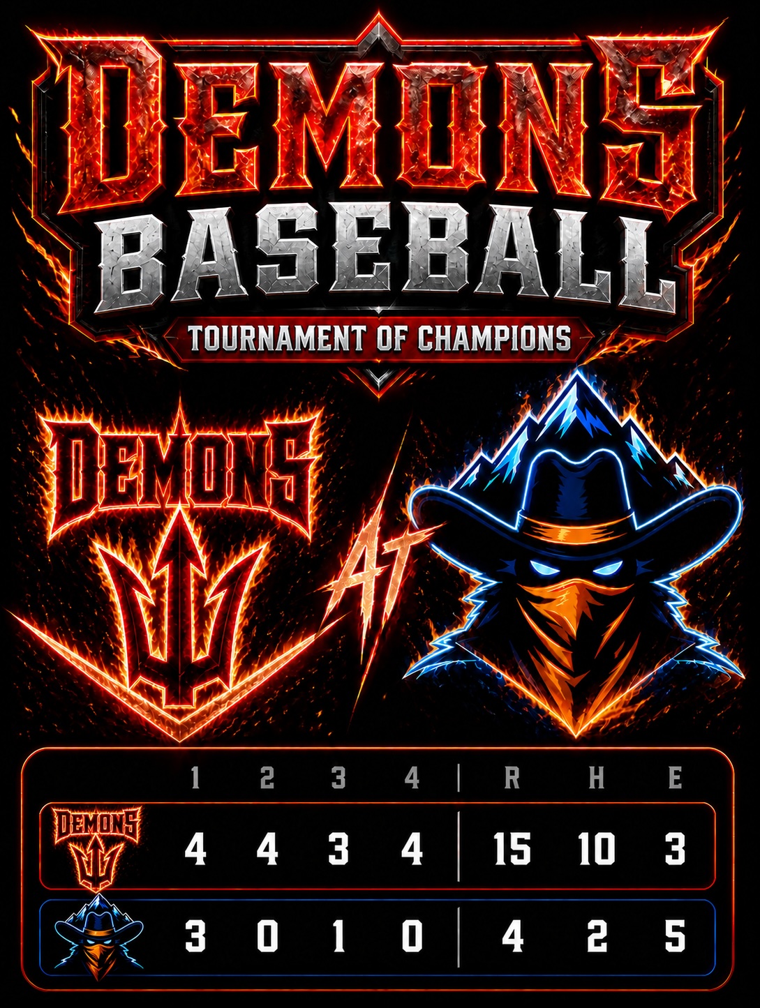Recap Line Score example graphic